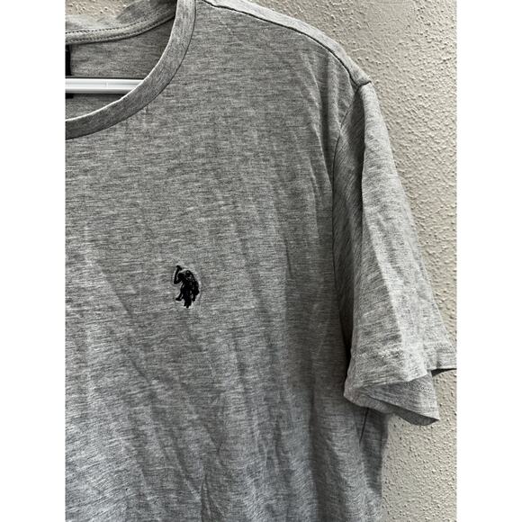 U.S. Polo Assn. Mens Shirt Size Large Short Sleeve Heathered Gray Logo - Picture 2 of 10